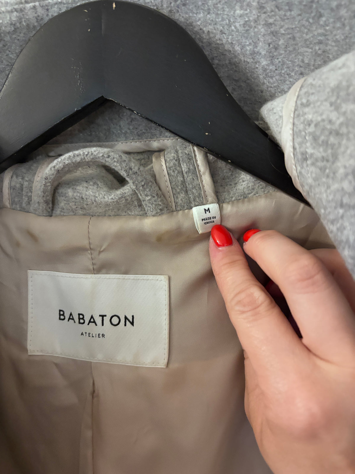 Babaton Grey Wool Jacket | Sz Medium