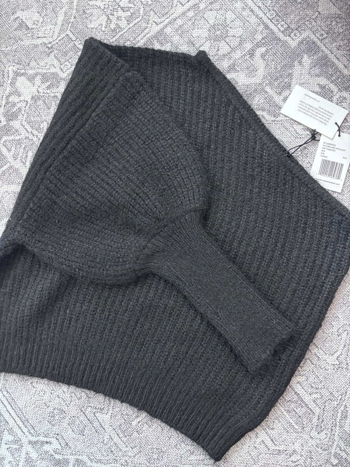 Brunette the Label Victoria One Shoulder Knit Sweater NWT | Sz S/M