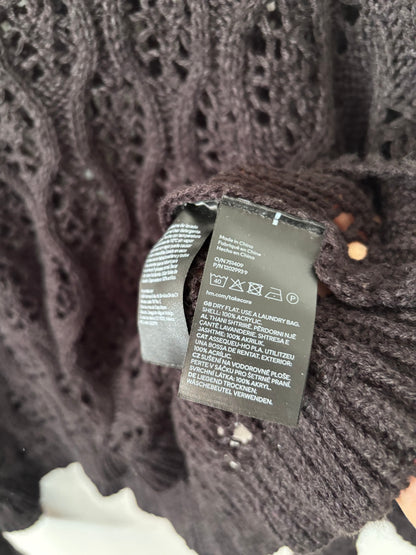 H&M Divided Crochet Black Sweater | Sz Large