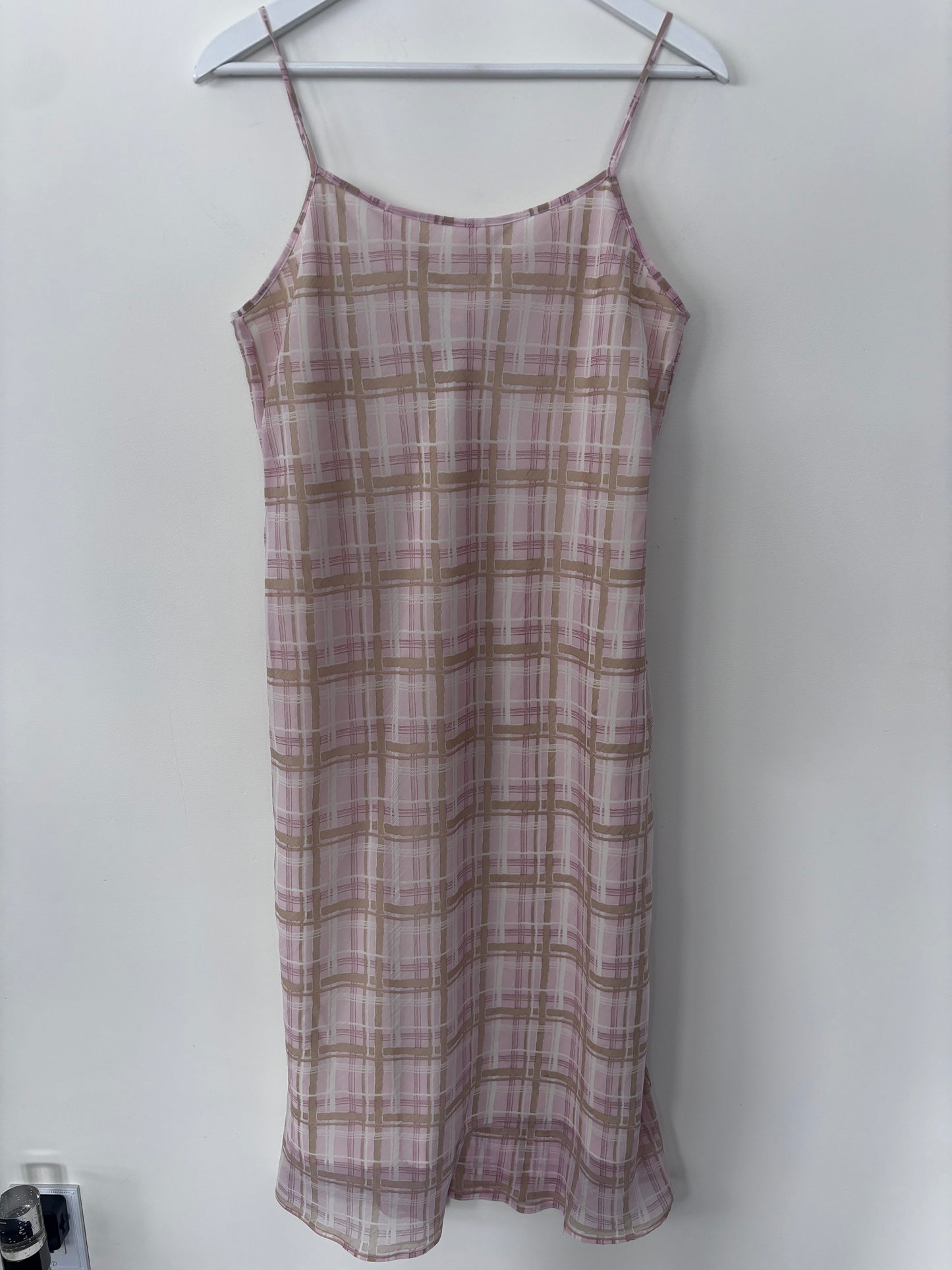 Joe fresh Midi Pink Plaid Dress | Sz Medium