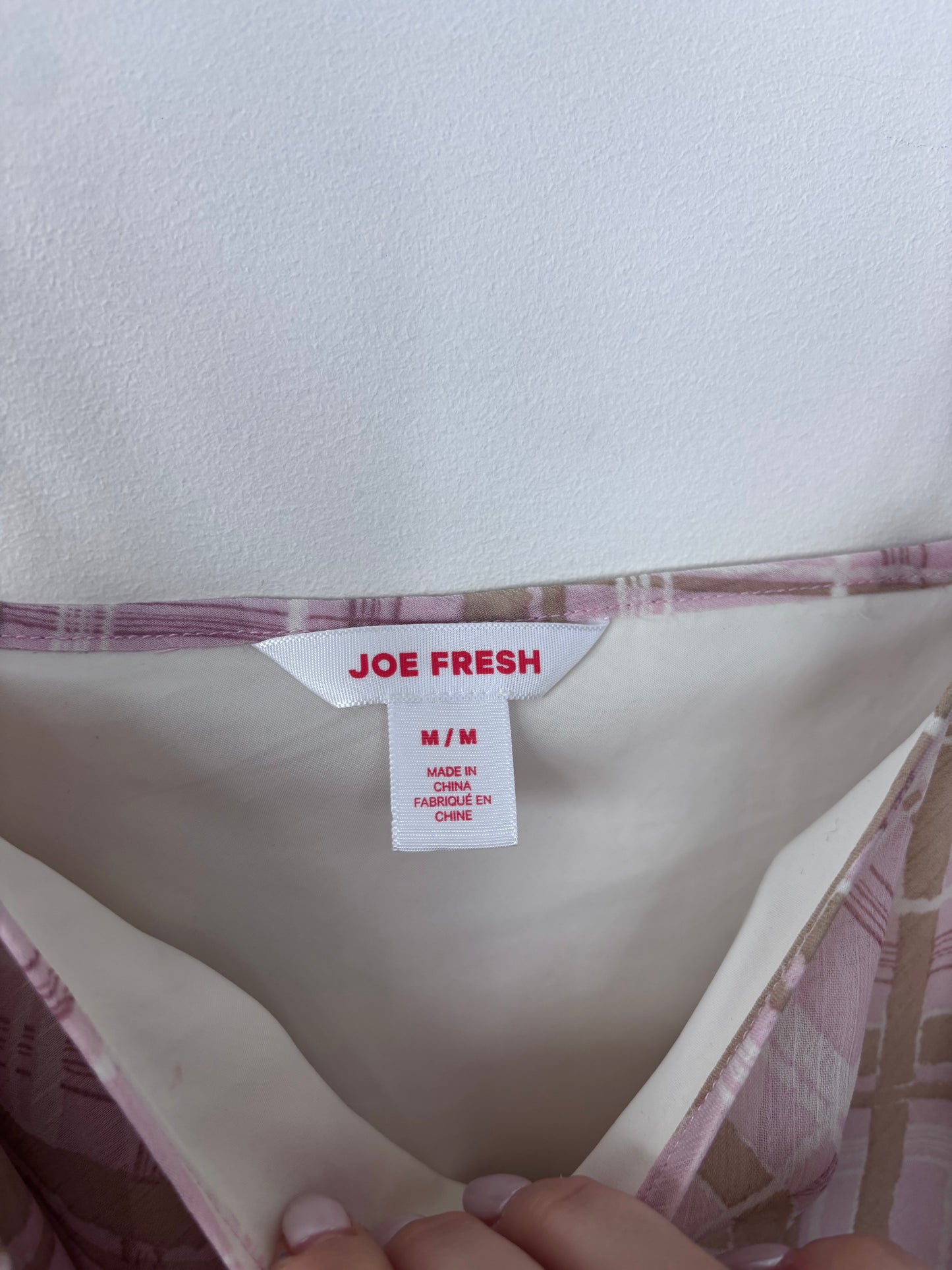 Joe fresh Midi Pink Plaid Dress | Sz Medium
