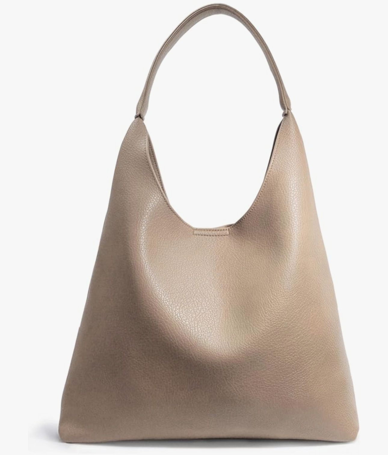 Vegan Leather Slouchy Shoulder Bag