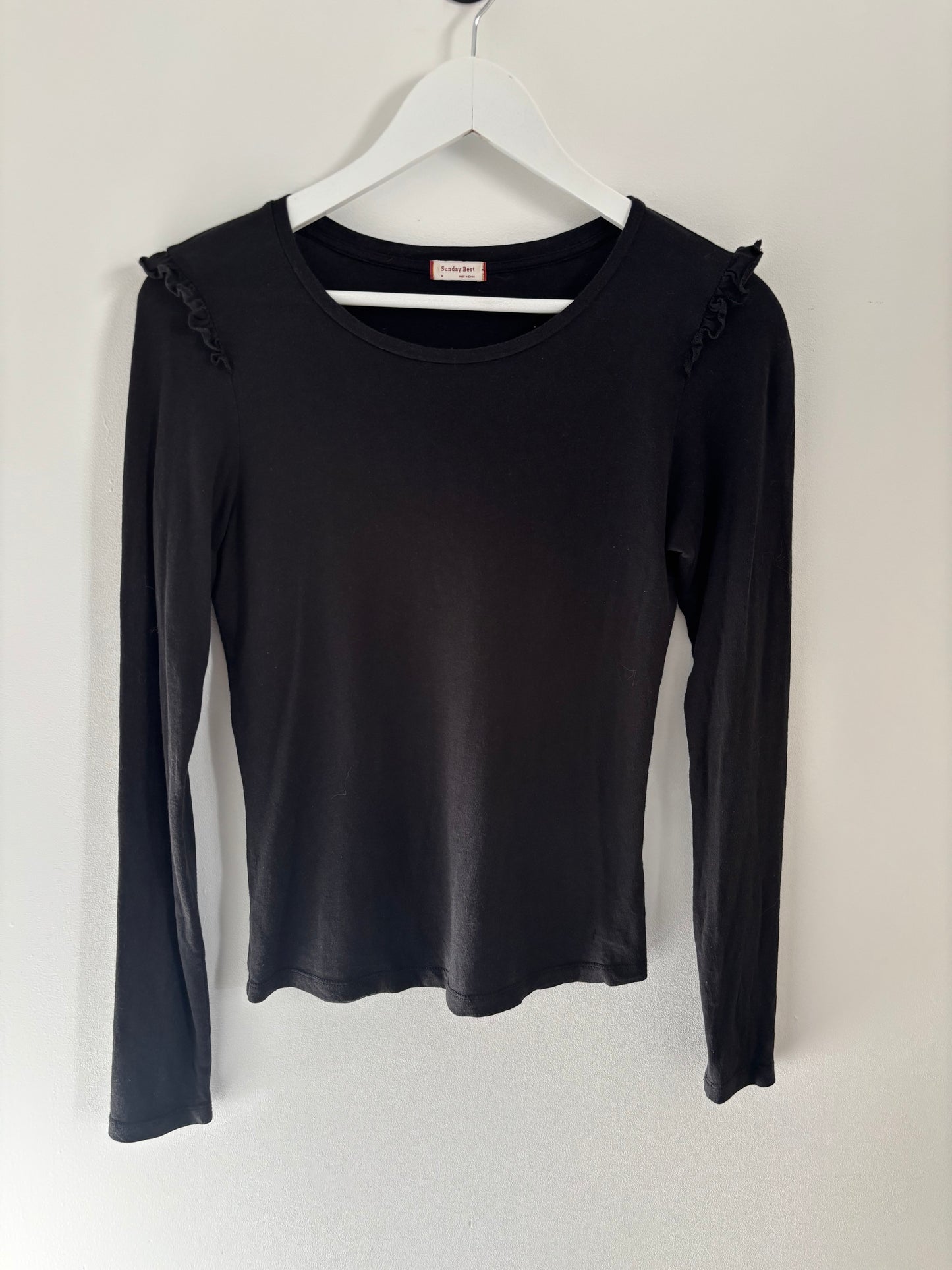 Sunday Best Shirt with Ruffle Shoulder | Small