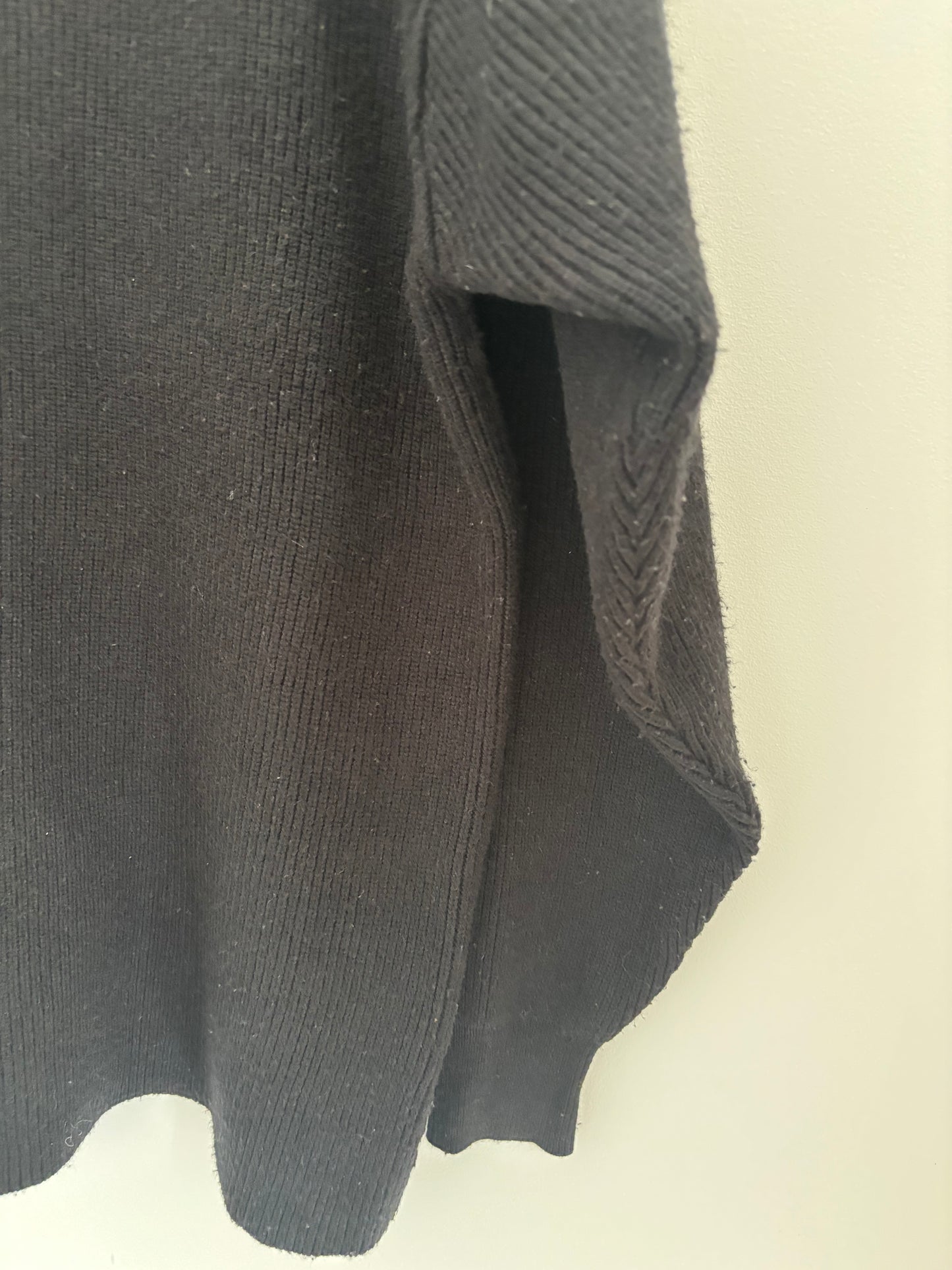 Free People Softly Structured Tunic Sweater (black) | XS (very oversized fit)