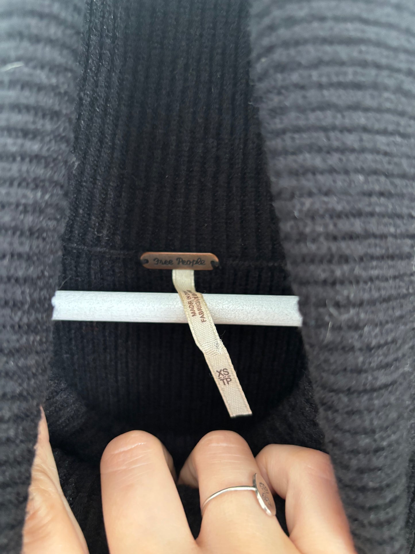 Free People Softly Structured Tunic Sweater (black) | XS (very oversized fit)