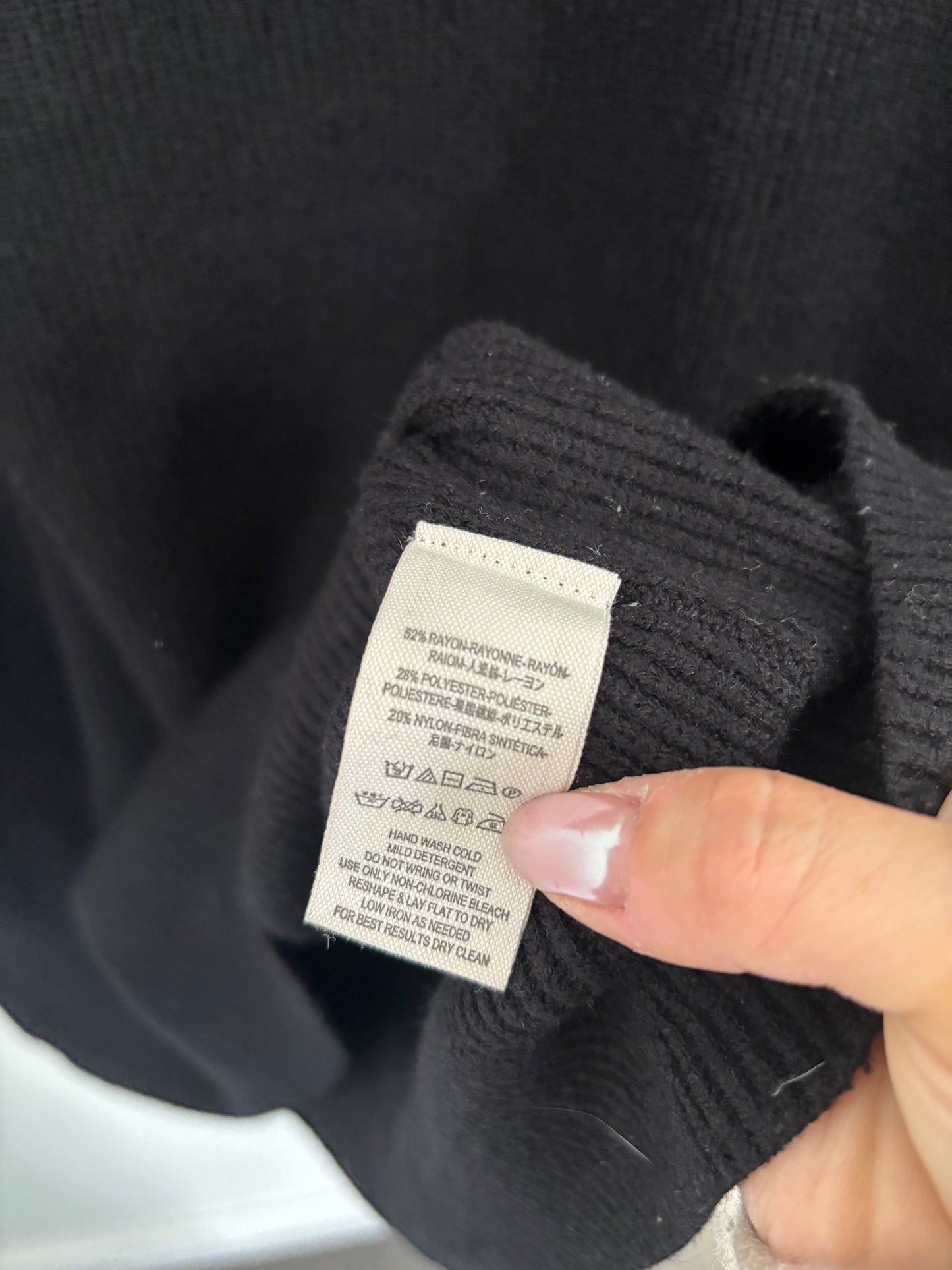 Free People Softly Structured Tunic Sweater (black) | XS (very oversized fit)