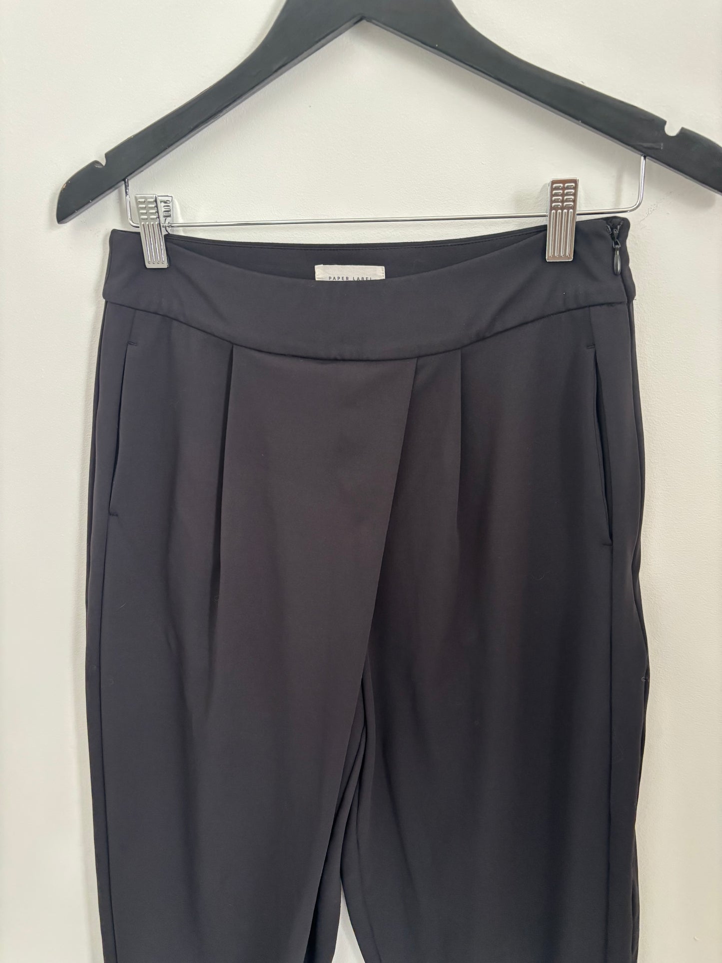 Paper Label Black Asymmetrical Jogger Pants | Small (flaw)