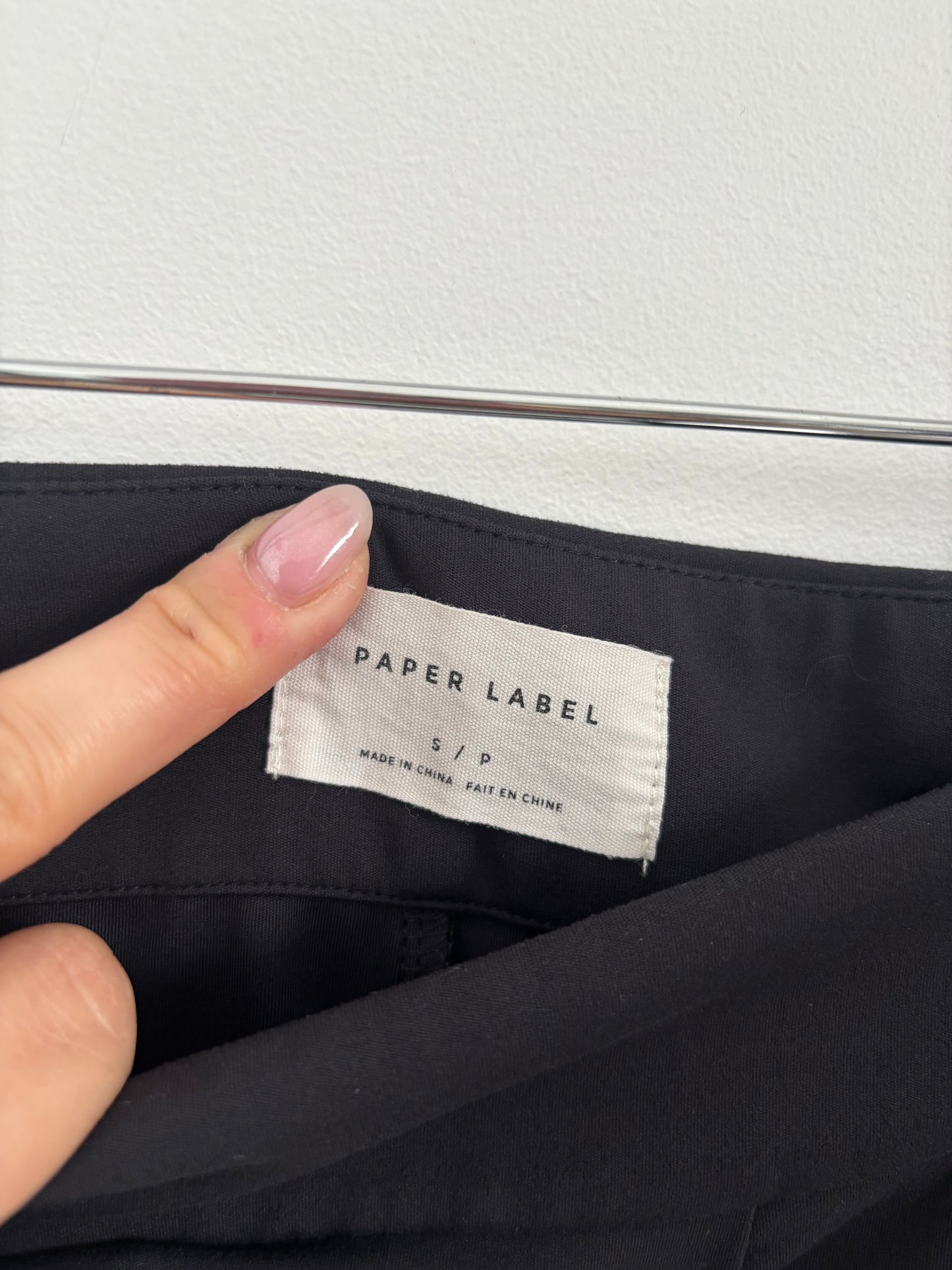 Paper Label Black Asymmetrical Jogger Pants | Small (flaw)