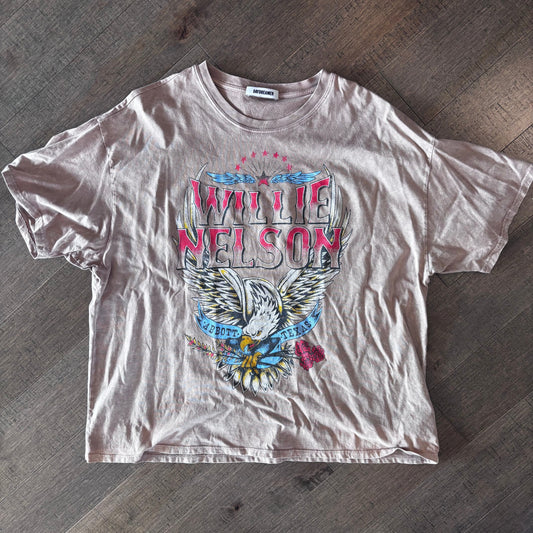 Daydreamers Willie Nelson Abbot Texas tour Oversized T | Sz OS (fits like XL)