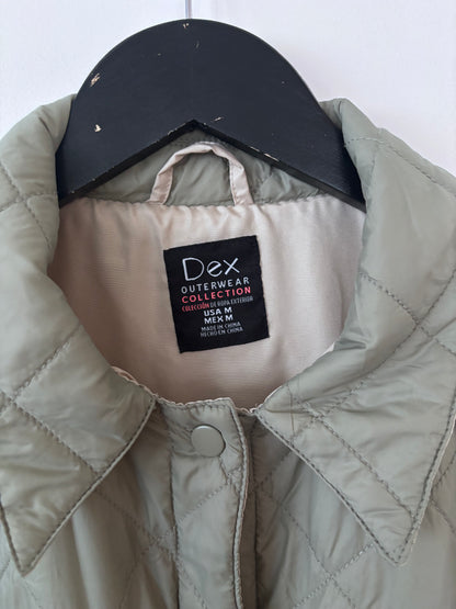 Dex Light Green Quilted Puffer Jacket | Sz Medium