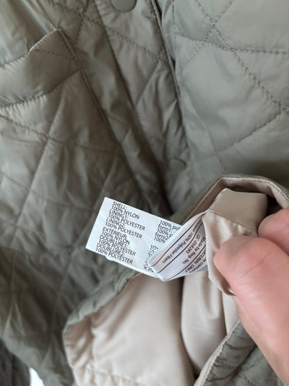Dex Light Green Quilted Puffer Jacket | Sz Medium