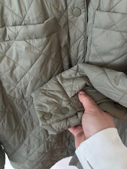 Dex Light Green Quilted Puffer Jacket | Sz Medium