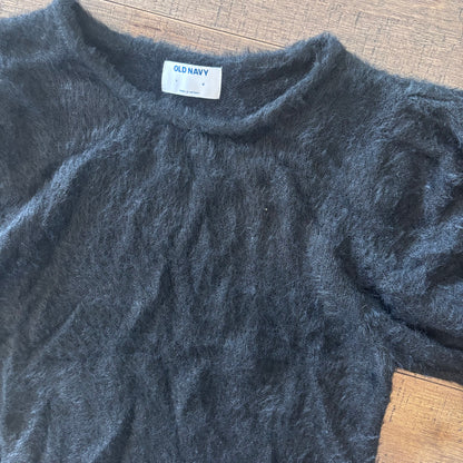 Old Navy Fuzzy Black Top | Sz Large