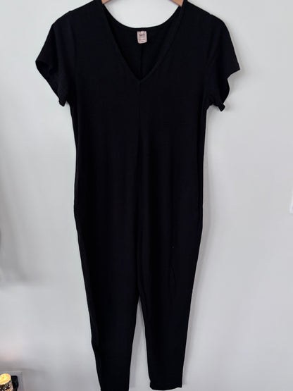 Smash + Tess  Sunday Romper in Midnight Black | Sz Small (oversized)
