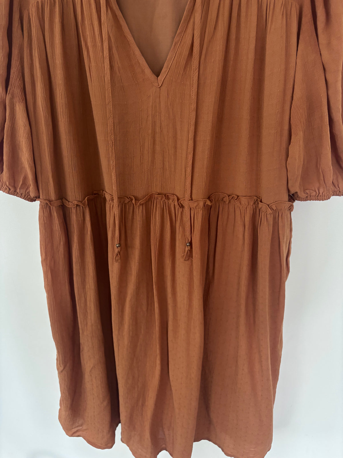 Gentle Fawn Tiered Terracotta Dress | Sz Large