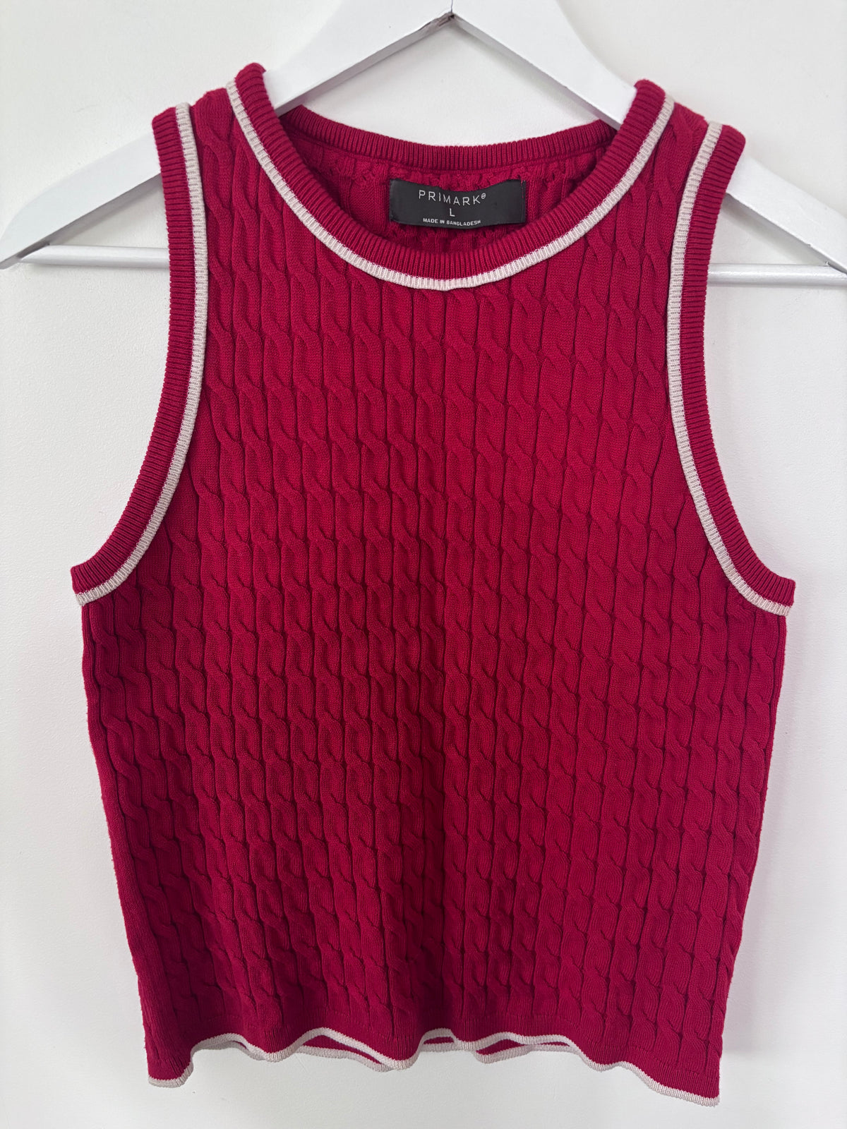 Primark Red Sleeveless Sweater | Sz Large