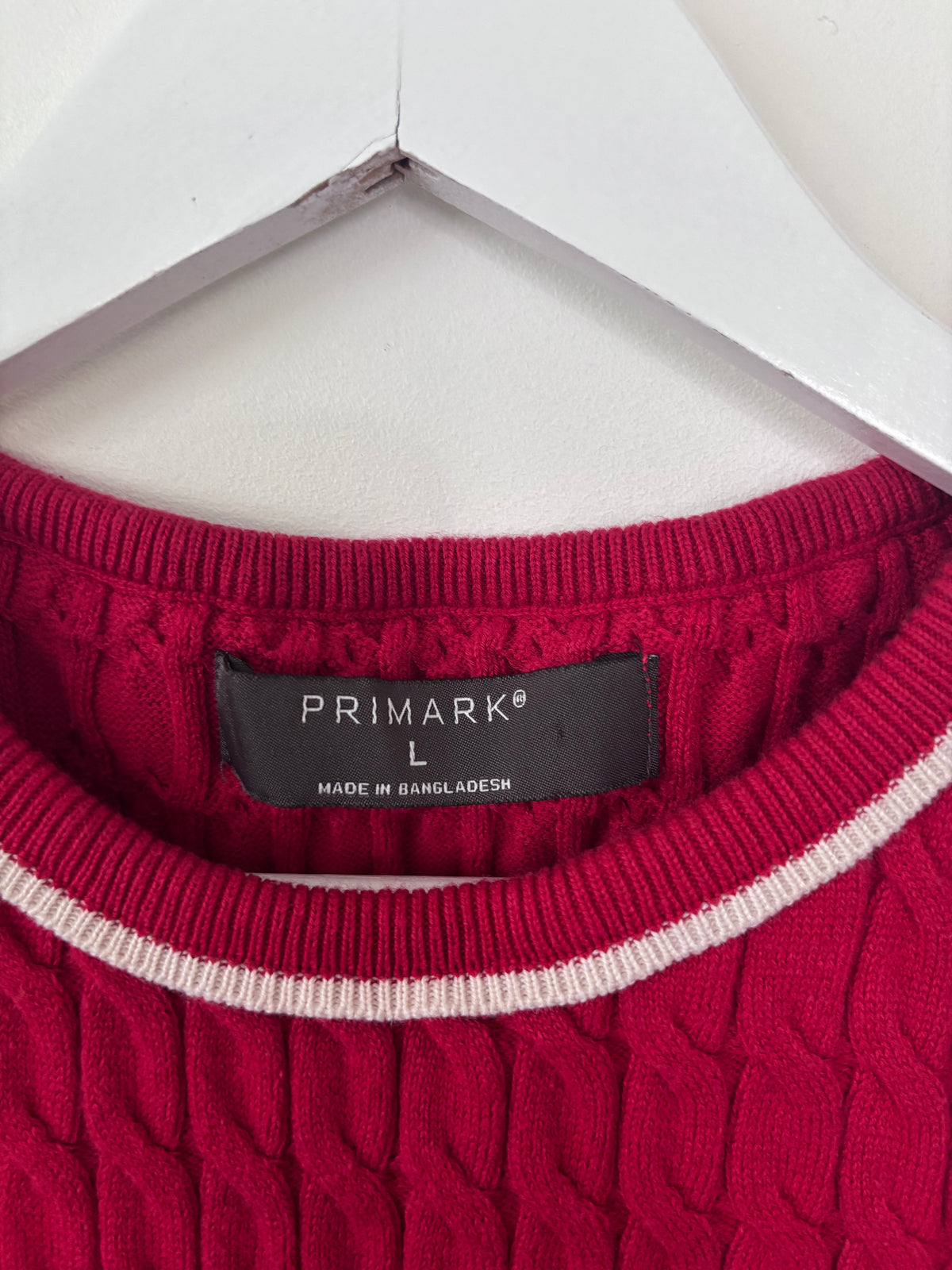 Primark Red Sleeveless Sweater | Sz Large