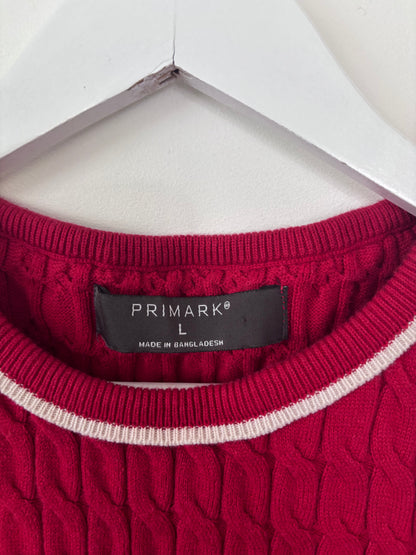 Primark Red Sleeveless Sweater | Sz Large