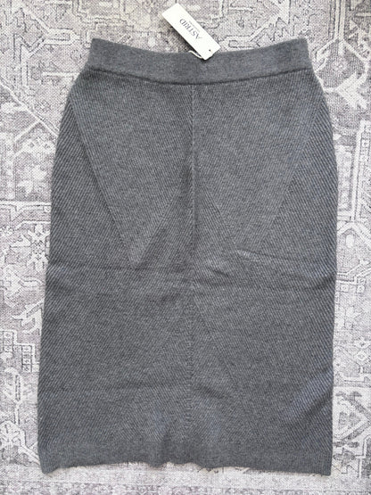 Astrid Knit Skirt in Grey NWT | Sz Large