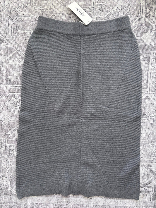 Astrid Knit Skirt in Grey NWT | Sz Large