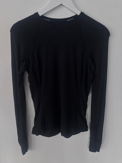 Lululemon Its Rulu Run Long Sleeve Shirt In Black | Sz 6