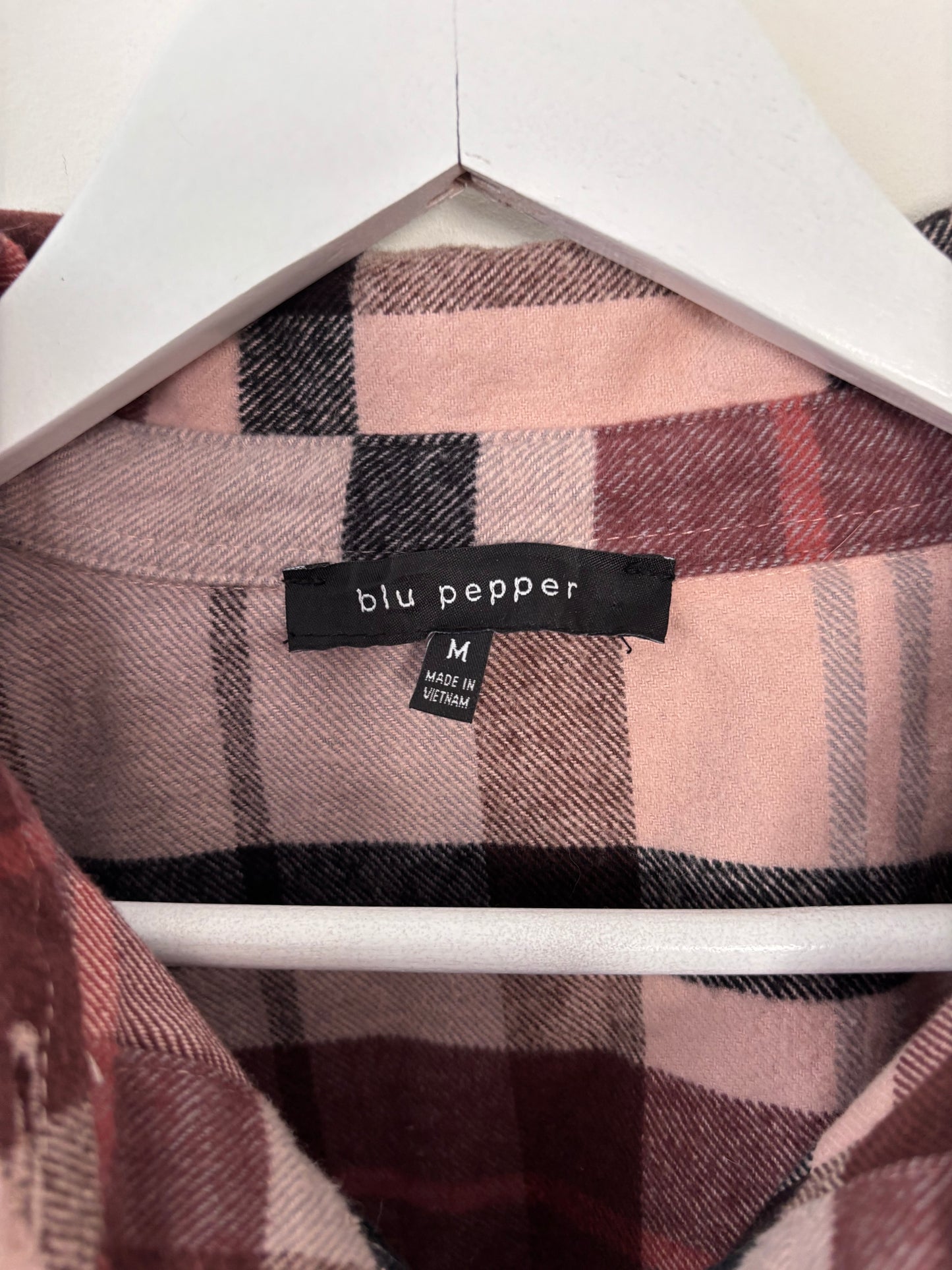 Blu Pepper Soft Plaid Jacket | Sz Medium (J161K9)