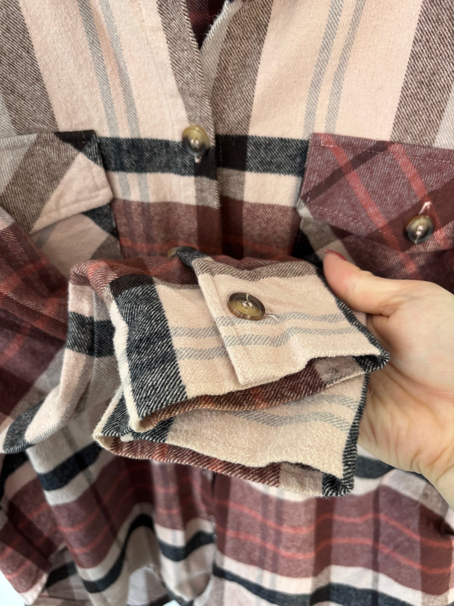 Blu Pepper Soft Plaid Jacket | Sz Medium (J161K9)