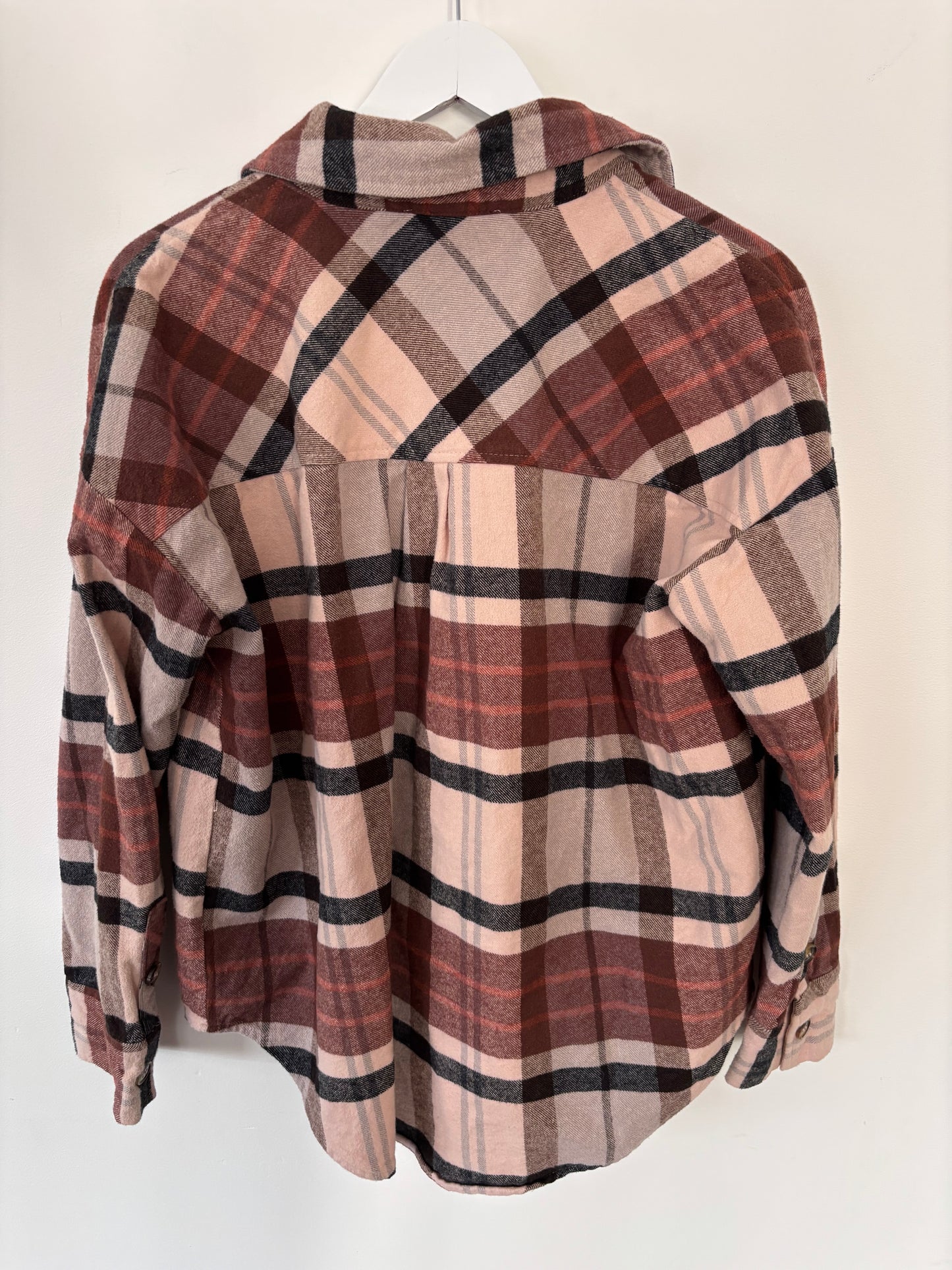Blu Pepper Soft Plaid Jacket | Sz Medium (J161K9)