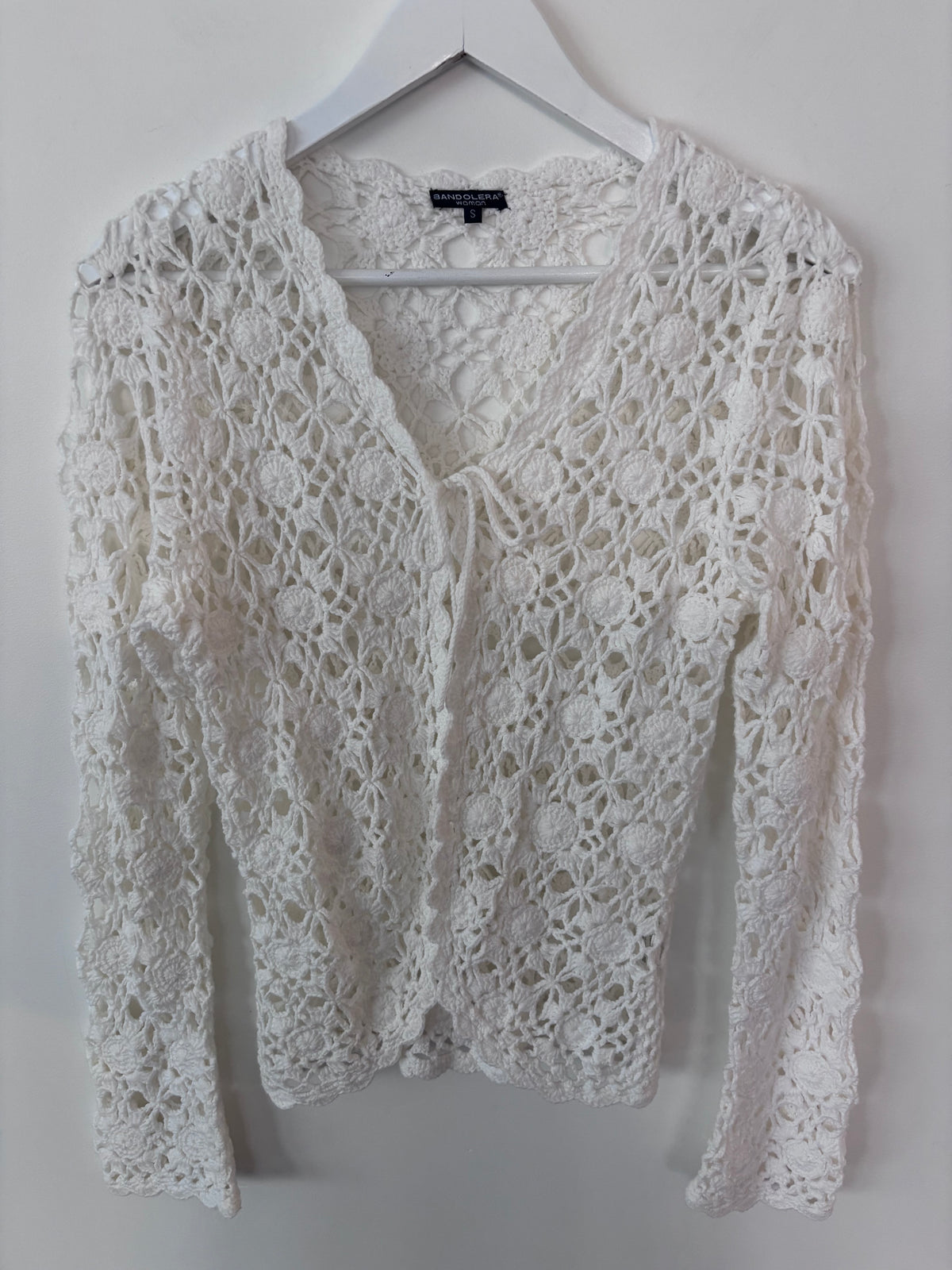 Vintage Bandolera Crochet Cardigan | Sz Small (would also fit M)