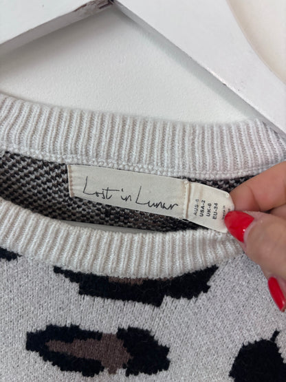 Lost in Lunar Animal Print Sweater | Sz XS (would fit sz Small)