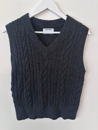 Old Navy Wool-Blend Cable-Knit Vest | Sz Small