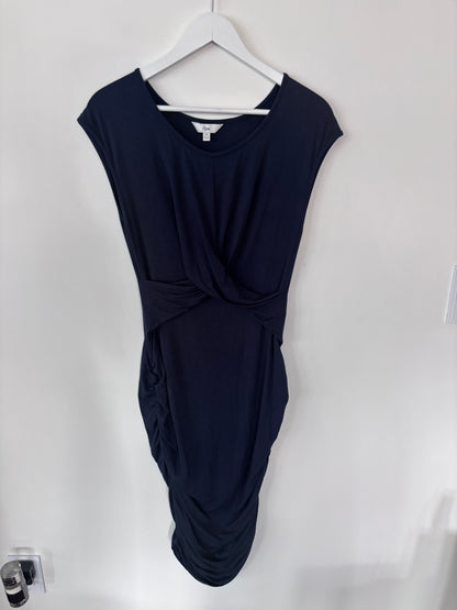 Ripe Navy Cross My Heart Maternity Dress | Sz Medium