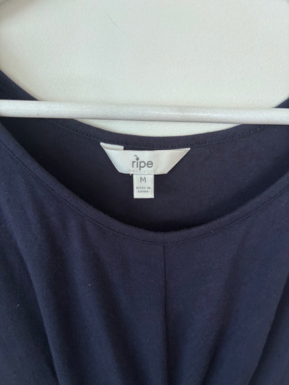 Ripe Navy Cross My Heart Maternity Dress | Sz Medium