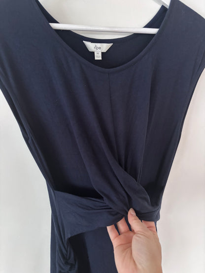 Ripe Navy Cross My Heart Maternity Dress | Sz Medium