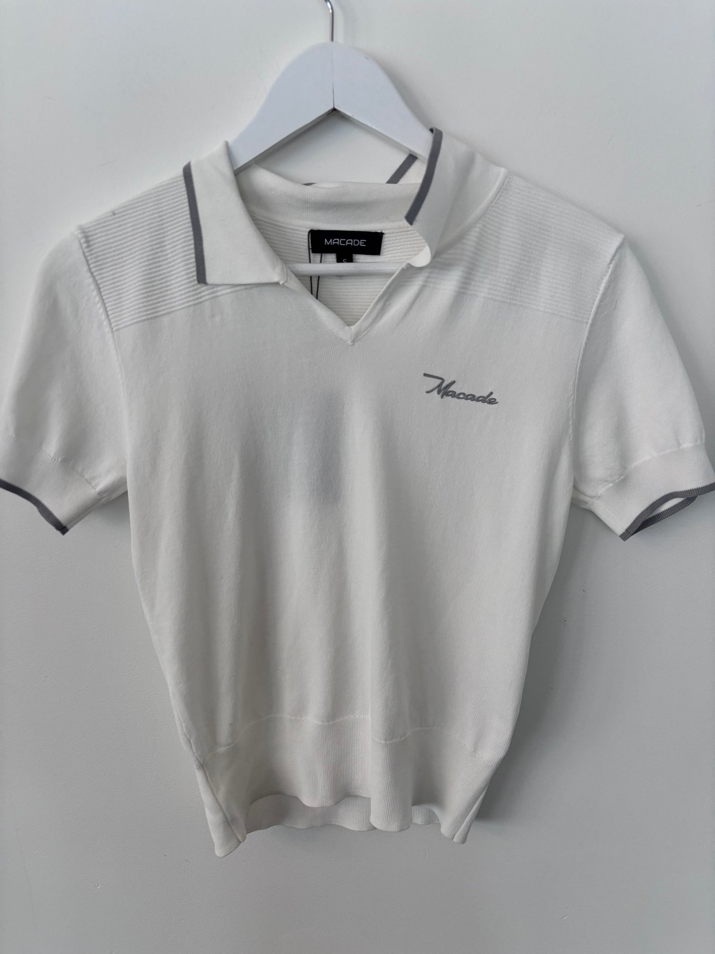 Macade White Vera Polo Golf Shirt NWT | Sz Small