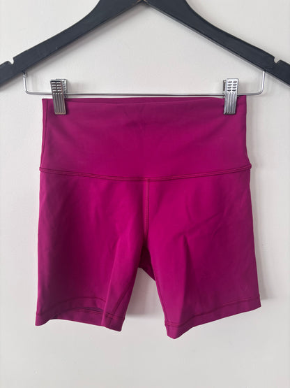 Lululemon Wunder Train High-Rise Shorts 6" Magenta Purple | Sz 6