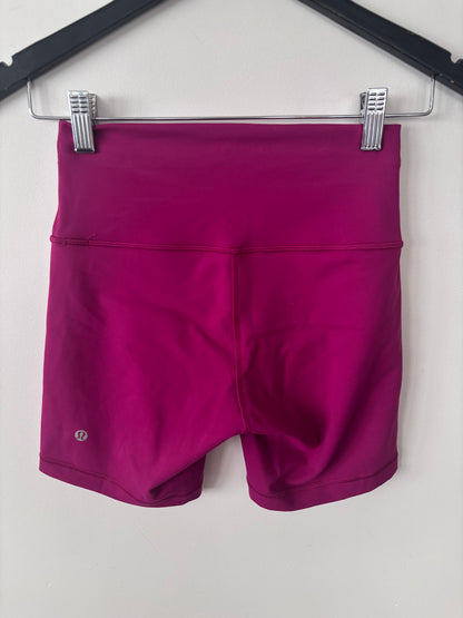 Lululemon Wunder Train High-Rise Shorts 6" Magenta Purple | Sz 6