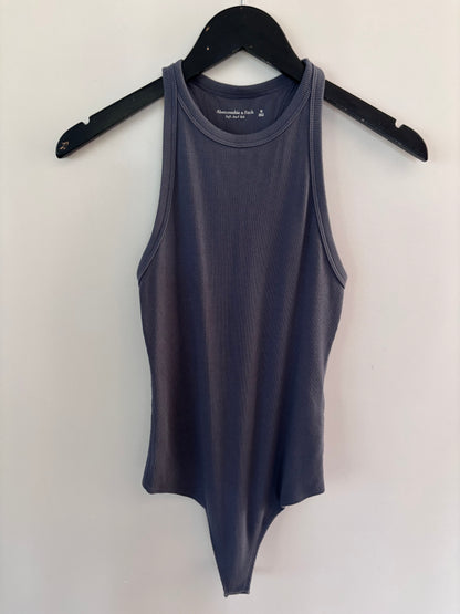A&F Blue Grey Ribbed Bodysuit | Sz Medium