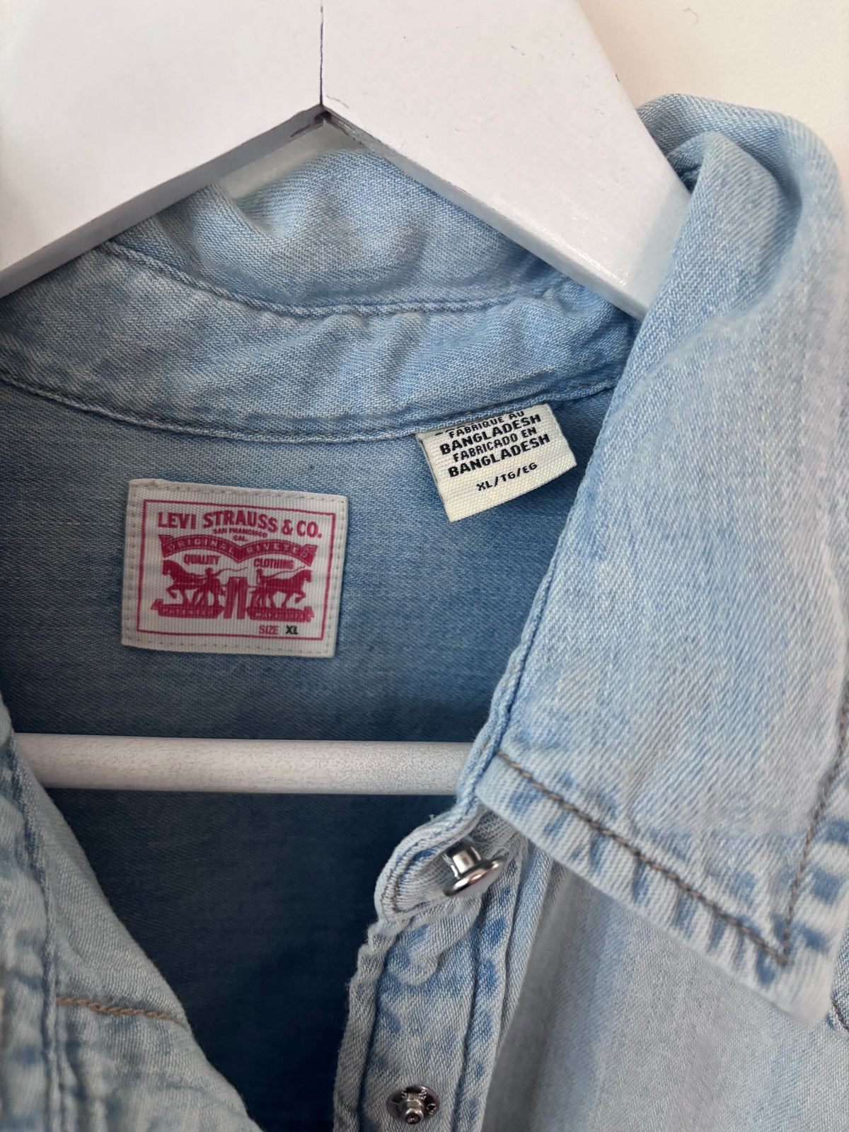 Levi's Heritage Western Denim Button Down Shirt Light/Stonewash | Sz XL