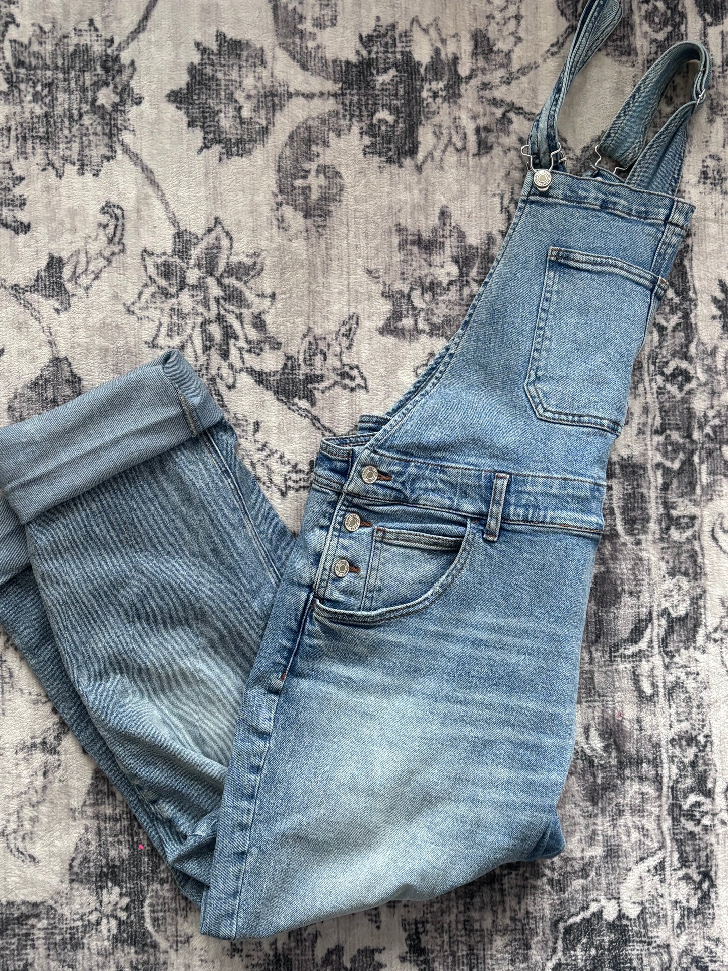 Silver Baggy Straight Leg Overall | Sz XL (AR1)