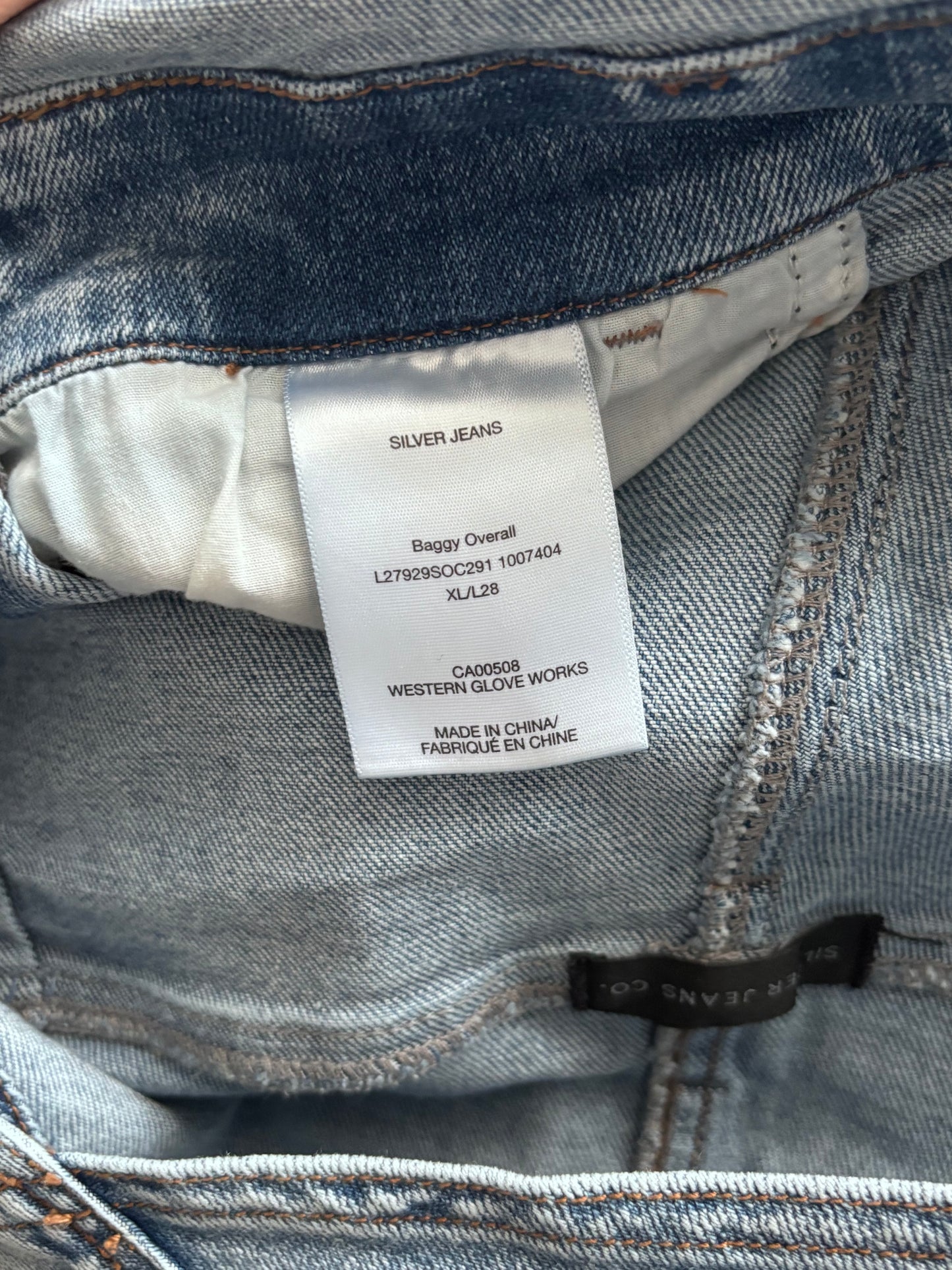 Silver Baggy Straight Leg Overall | Sz XL (AR1)