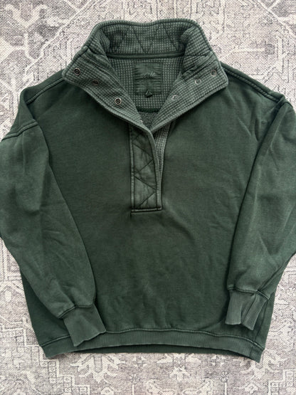 Aerie Oh Snap! Sweatshirt in Green | XXS (size medium fit)