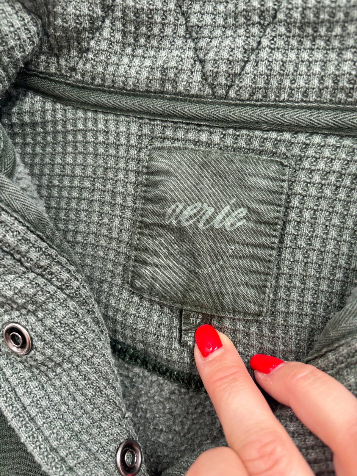 Aerie Oh Snap! Sweatshirt in Green | XXS (size medium fit)