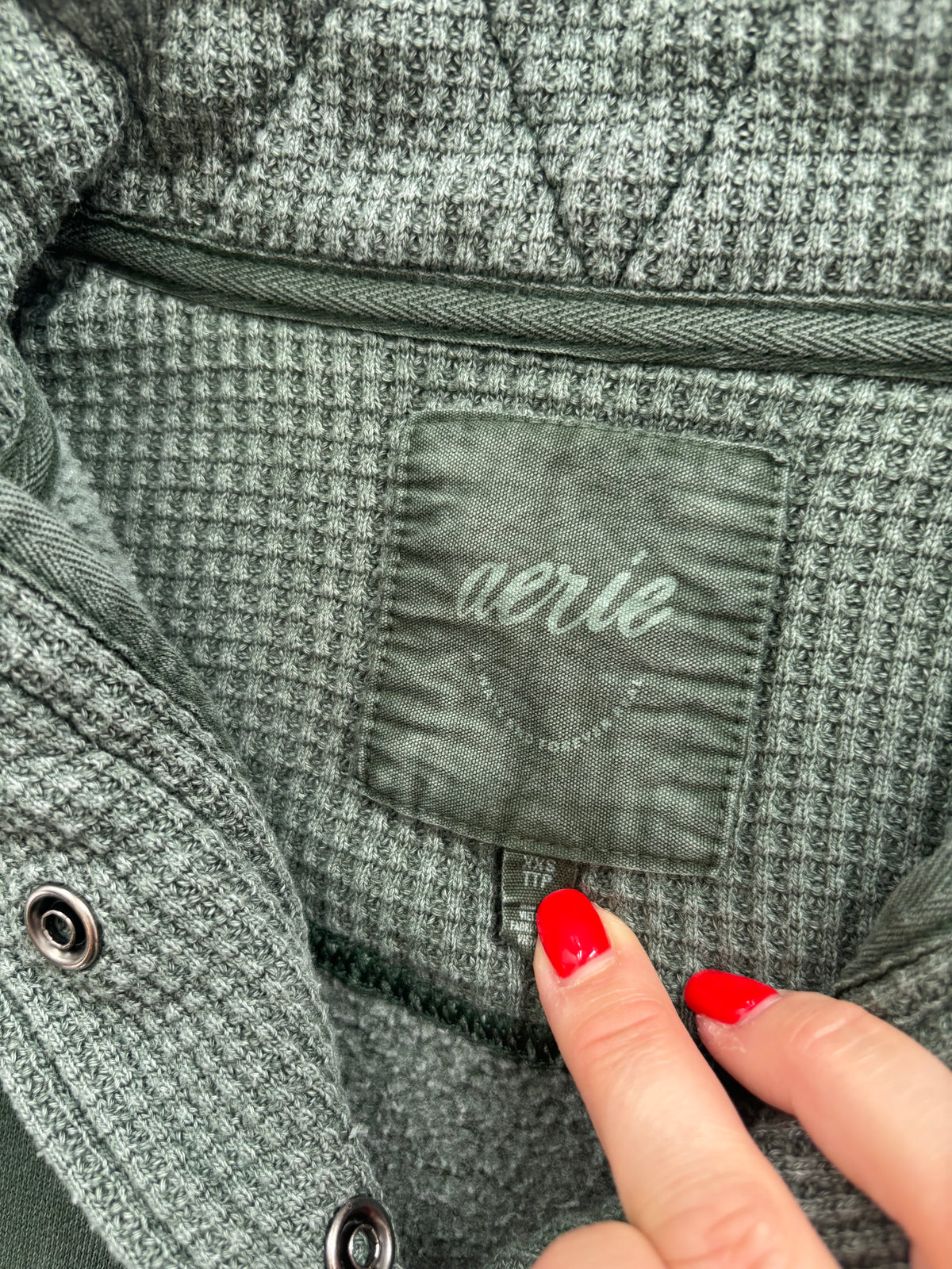 Aerie Oh Snap! Sweatshirt in Green | XXS (size medium fit)