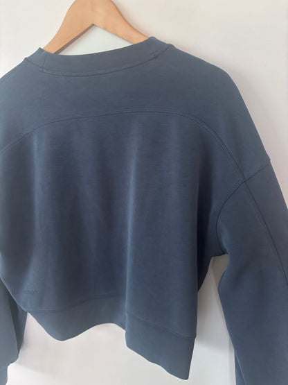 Lululemon Perfectly Oversized Crop Crew in Navy | Sz 4