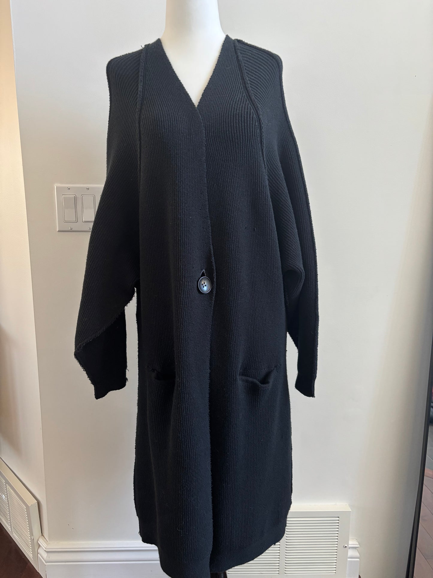 Free People Long Button Cardigan | Oversized Small (OC01C1)