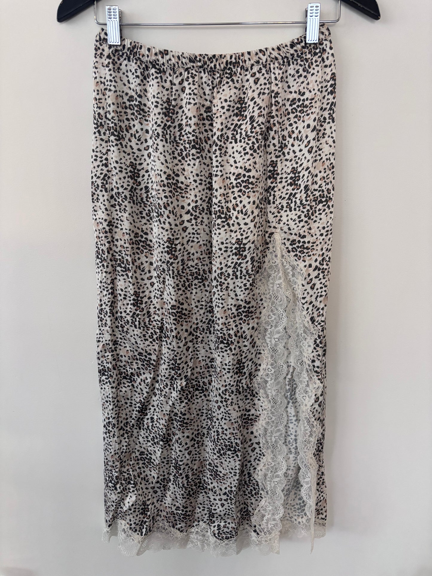 Aerie Satin & Lace Leopard Print Skirt | Sz XS (could fit size small)