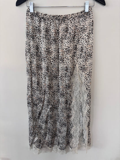Aerie Satin & Lace Leopard Print Skirt | Sz XS (could fit size small)