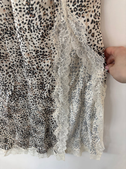 Aerie Satin & Lace Leopard Print Skirt | Sz XS (could fit size small)