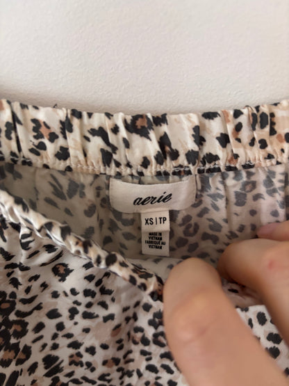 Aerie Satin & Lace Leopard Print Skirt | Sz XS (could fit size small)
